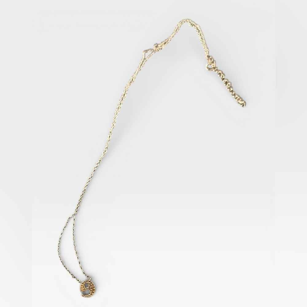 Silver and Diamond "e" necklace - Picture 6 of 7
